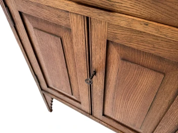 Art Deco Amsterdamse School Cabinet with Black Lacquered Top, 1920s